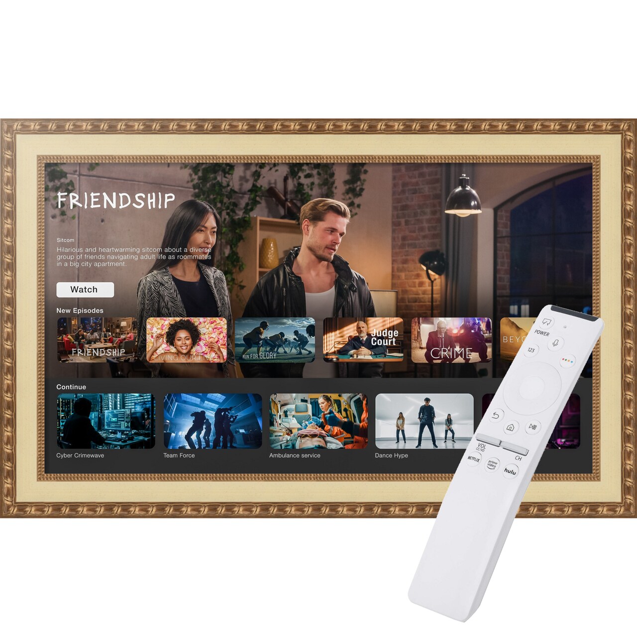 The Samsung Frame TV 55 inch TV Frame, Ornate Frame TV (Fits 2021-2025 Models)